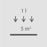 Consommation moyenne 5m²/L Conso moyenne 5m²/1l