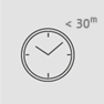 Séchage inférieur à 30 minutes Séchage inférieur à 30m