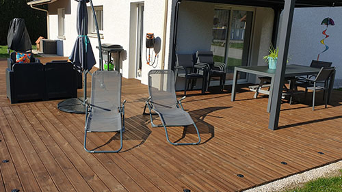 Terrasse traitée en Pullex Bodenol Kongo Incolore